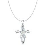  Celtic Cross & Infinity Pendant 