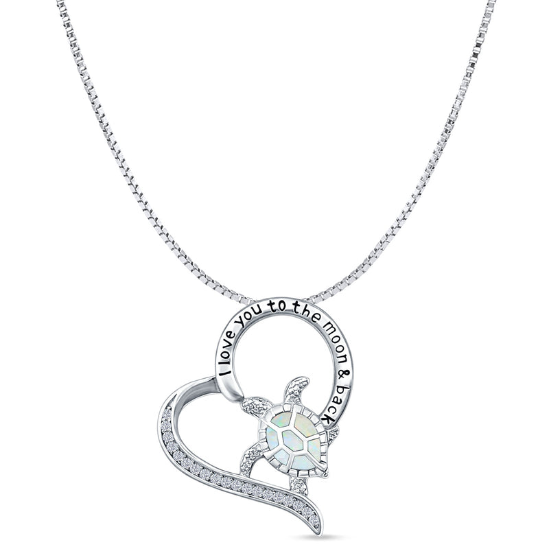  Turtle & Heart Pendant 