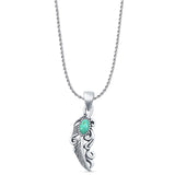 Feather Filigree Pendant Necklace