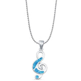 Music Note Pendant Necklace
