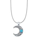Celtic Moon Pendant Necklace