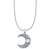 Celtic Moon Pendant Necklace