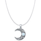 Celtic Moon Pendant Necklace