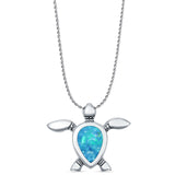  Oxidized Turtle Pendant Necklace