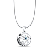Evil Eye & Eye Of Horus Pendant Necklace