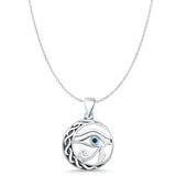 Evil Eye & Eye Of Horus Pendant Necklace