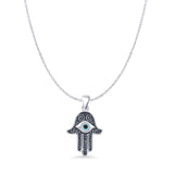 Hand Of Hamsa & Evil Eye Pendant Necklace