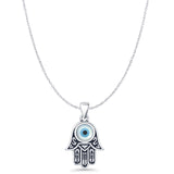 Hamsa Hand & Evil Eye Pendant Necklace