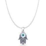 Hamsa Hand & Evil Eye Pendant Necklace