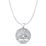  Celtic Trinity & Tree Of Life Pendant Necklace