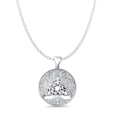  Celtic Trinity & Tree Of Life Pendant Necklace