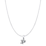 Frog Pendant Oxidized Cable Chain Necklace 925 Sterling Silver