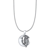  Owl & Moon Pendant Necklace