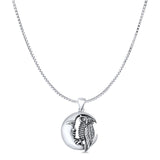  Owl & Moon Pendant Necklace