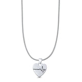  Heart & EKG Pendant Necklace