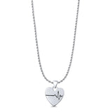  Heart & EKG Pendant Necklace