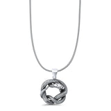 Snake Pendant Oxidized Snake Chain Necklace 925 Sterling Silver