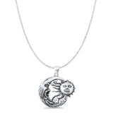  Moon & Sun Pendant Necklace