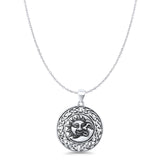  Celtic Sun & Moon Pendant Necklace