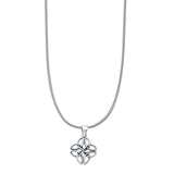 Celtic Trinity Knot Pendant Oxidized Snake Chain Necklace 925 Sterling Silver