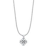 Celtic Trinity Knot Pendant Oxidized Rope Chain Necklace 925 Sterling Silver