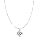 Celtic Trinity Knot Pendant Oxidized Rolo Chain Necklace 925 Sterling Silver