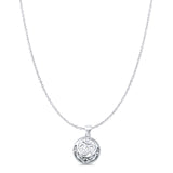 Celtic Om Pendant Oxidized Cable Chain Necklace 925 Sterling Silver