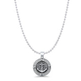  Anchor & Compass Pendant Necklace