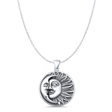  Sun & Moon Pendant Necklace