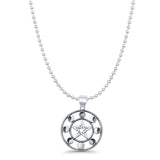  Celtic Star & Moon Phases Pendant Necklace