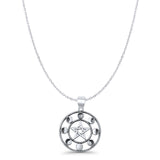  Celtic Star & Moon Phases Pendant Necklace