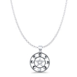  Celtic Star & Moon Phases Pendant Necklace
