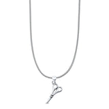 Scissors Pendant Oxidized Snake Chain Necklace 925 Sterling Silver