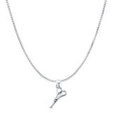 Scissors Pendant Oxidized Box Chain Necklace 925 Sterling Silver