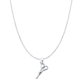 Scissors Pendant Oxidized Cable Chain Necklace 925 Sterling Silver