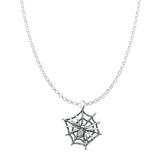  Spider & Web Pendant Necklace