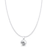 Mushrooms Pendant Oxidized Rolo Chain Necklace 925 Sterling Silver