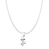 Mushrooms Pendant Oxidized Rolo Chain Necklace 925 Sterling Silver