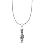  Snake & Arrowhead Knife Pendant Necklace
