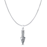  Snake & Arrowhead Knife Pendant Necklace