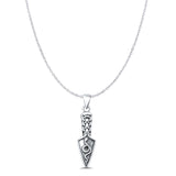  Snake & Arrowhead Knife Pendant Necklace