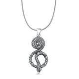 Snake & Spiral Pendant Necklace