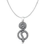 Snake & Spiral Pendant Necklace