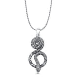 Snake & Spiral Pendant Necklace