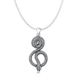 Snake & Spiral Pendant Necklace