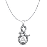  Snake & Triquetra Pendant Necklace