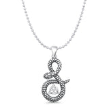  Snake & Triquetra Pendant Necklace