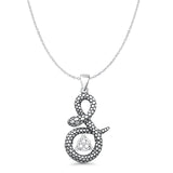  Snake & Triquetra Pendant Necklace