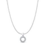 Celtic Wreath Pendant Oxidized Bead Chain Necklace 925 Sterling Silver