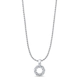 Celtic Wreath Pendant Oxidized Rope Chain Necklace 925 Sterling Silver